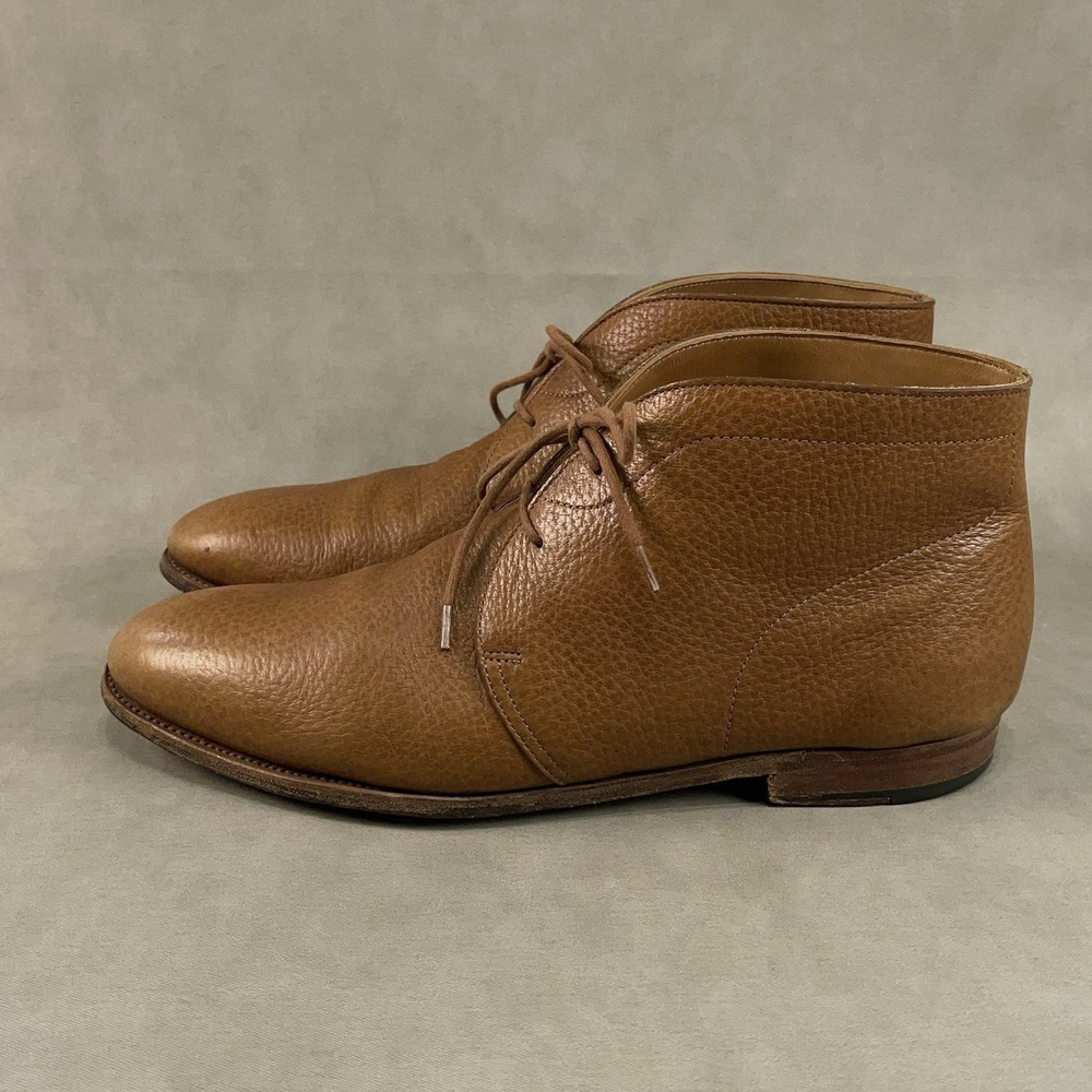 John Lobb Brown Grain Leather Elmer Chukka Boot Uk 7.5 E Us 8.5 D ($1,465) View 2